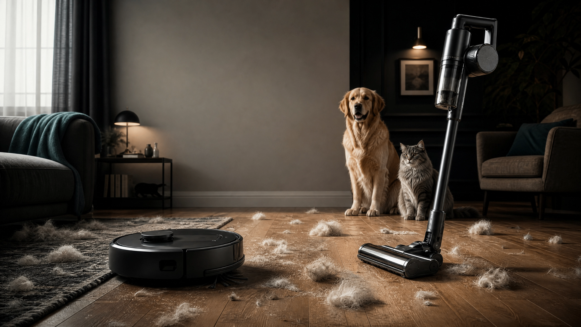 Robot Vacuum vs. Cordless Stick for Pet Hair - Comparison The Great Fur War