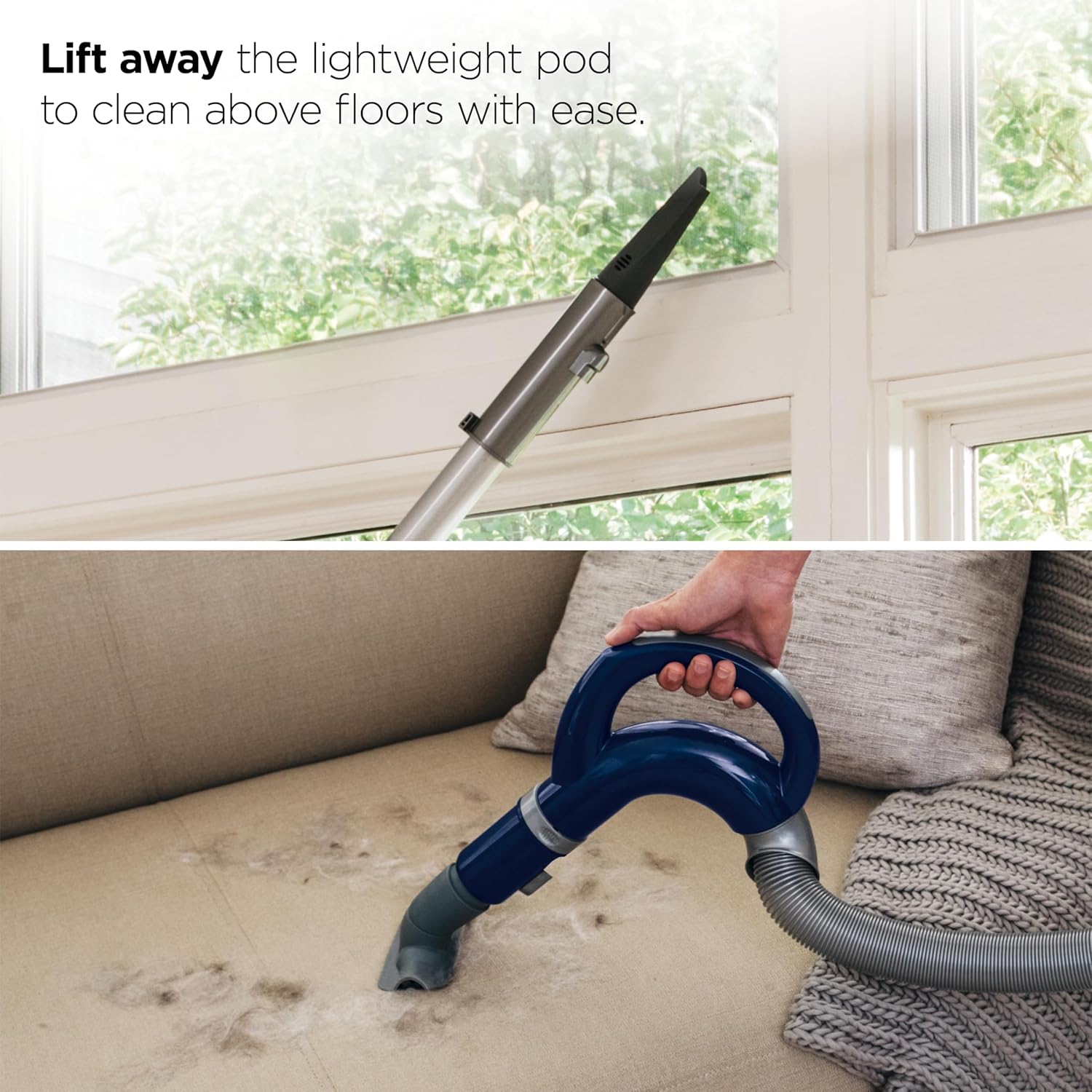 Shark Navigator NV360 lift-away pod for above-floor cleaning on furniture and stairs