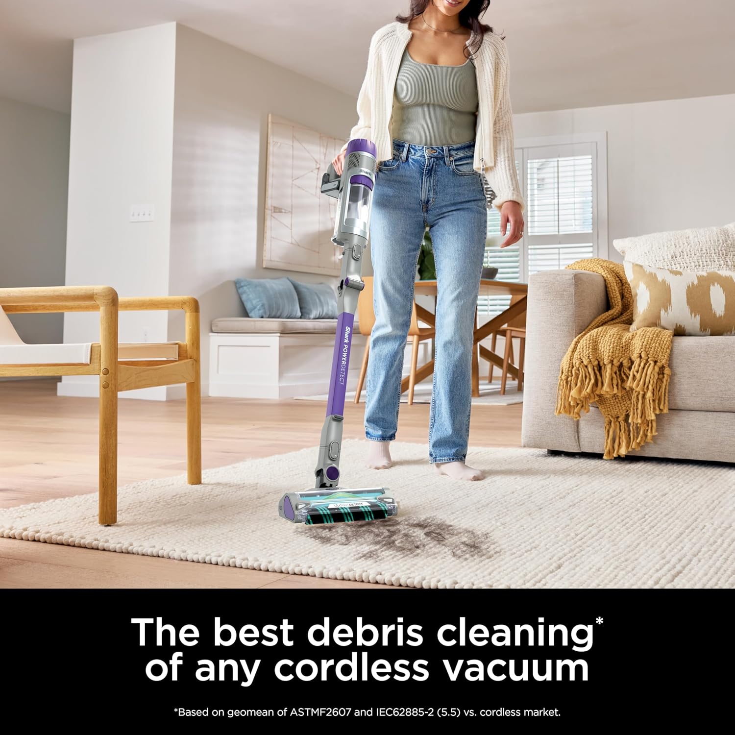 Shark PowerDetect best cleaning performance on carpet and hard floors