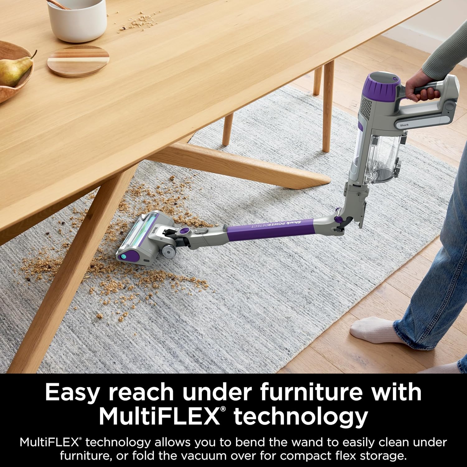 Shark PowerDetect easy reach feature for thorough cleaning